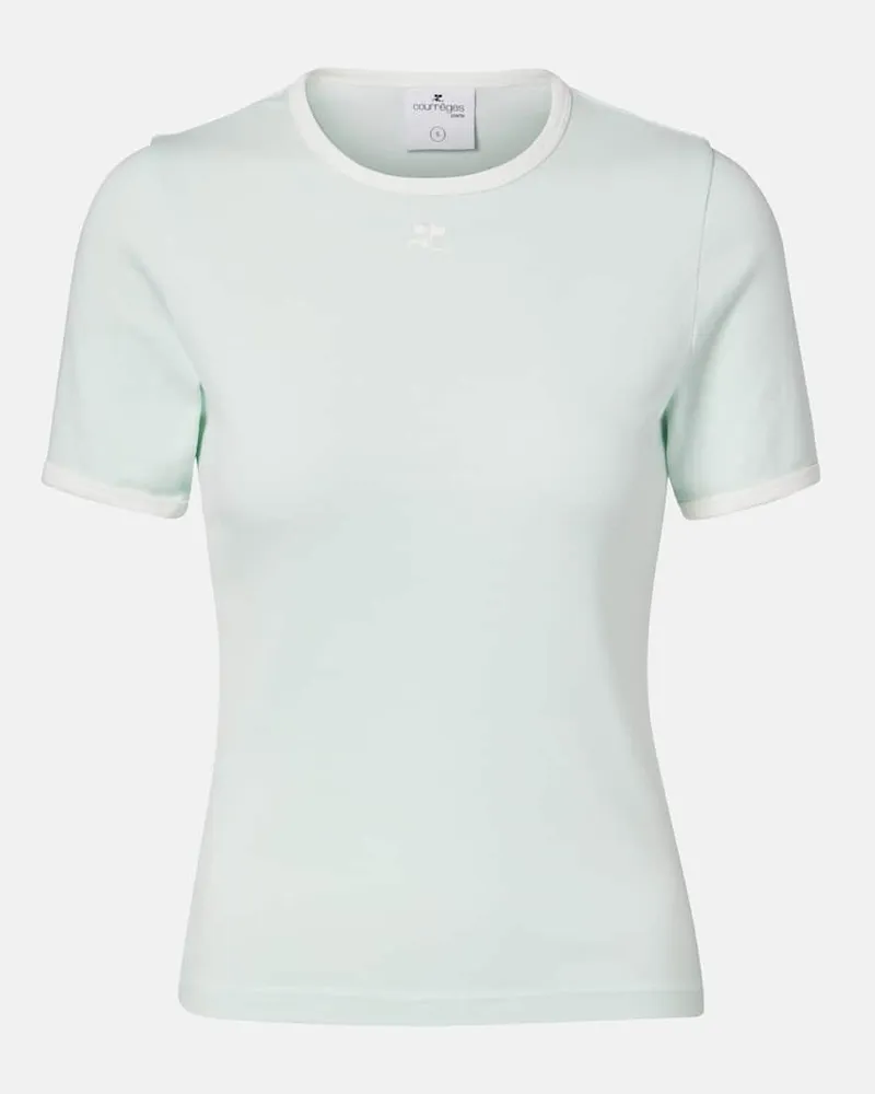 Courrèges Courrèges T-Shirt Signature aus Baumwolle Grün