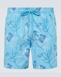 Vilebrequin Bedruckte Badeshorts Blau