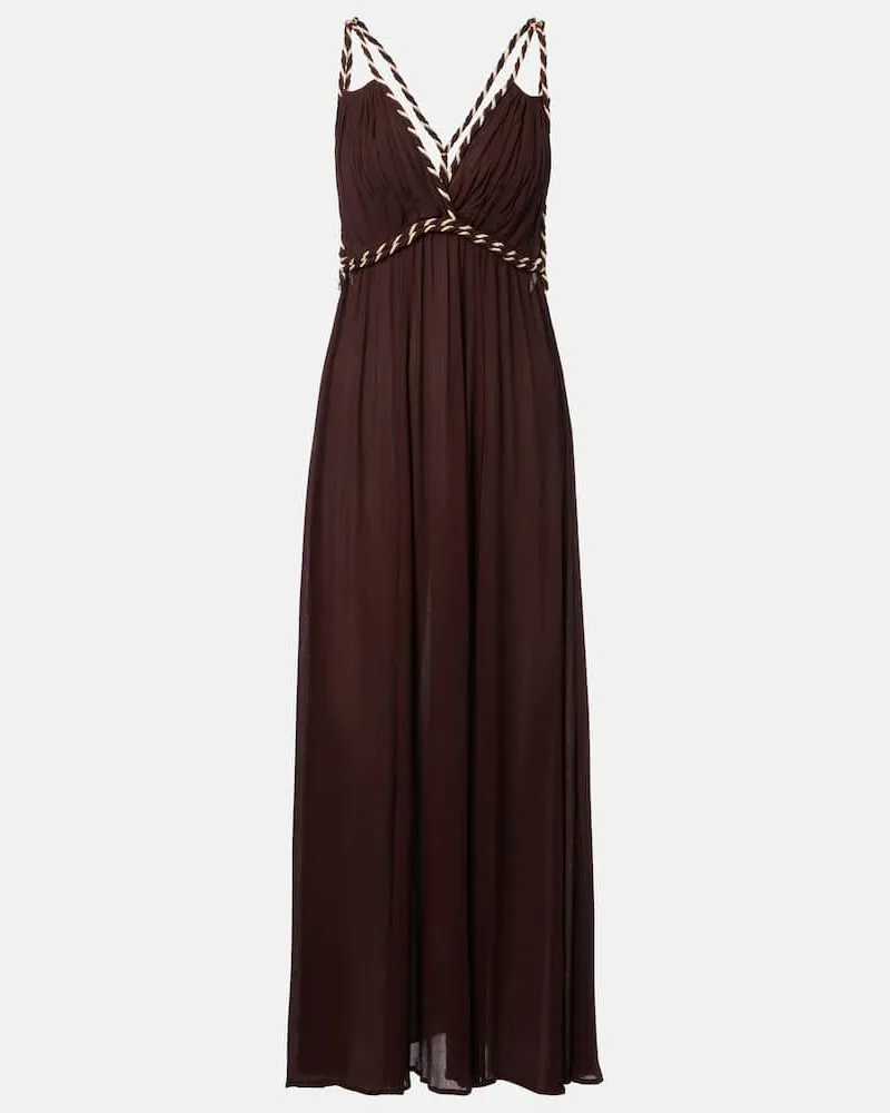 Poupette St Barth Maxikleid Collette Braun