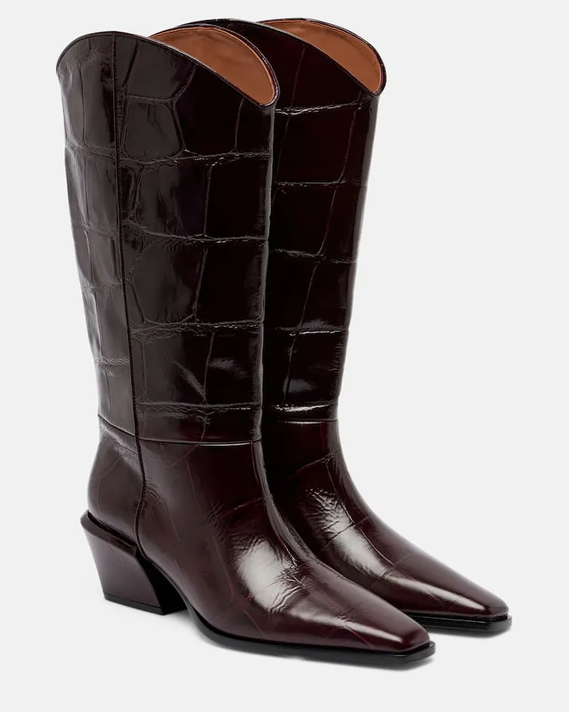 Paris Texas Westernstiefel Bettina 25 aus Leder Burgund