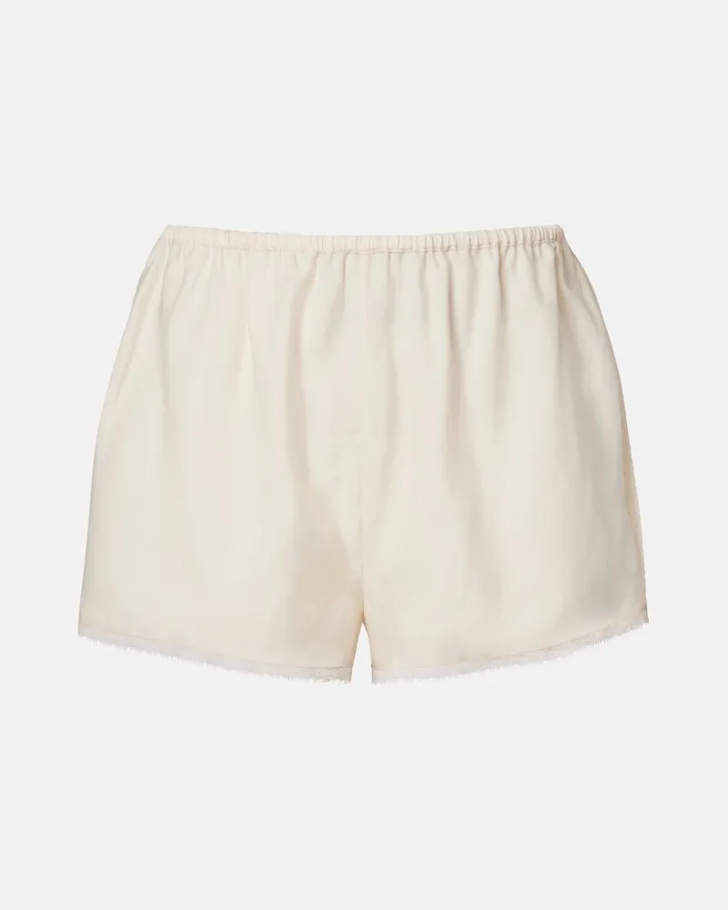 Posse Shorts Perla mit Spitze Weiß