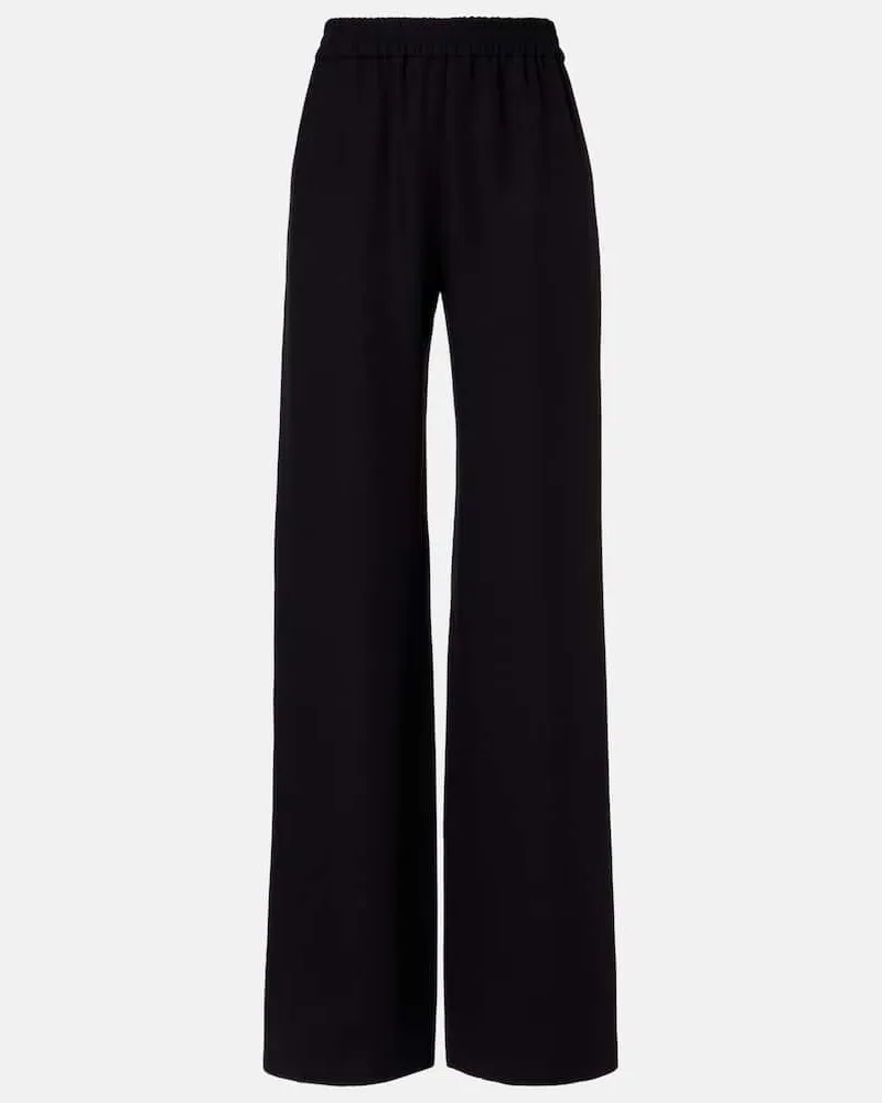 Valentino Garavani Weite Hose aus Cady Couture Schwarz