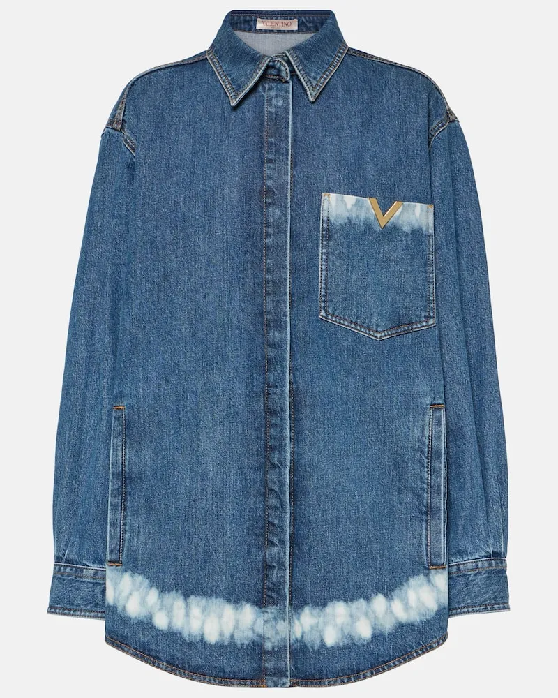 Valentino Garavani Jeanshemd VGold Blau