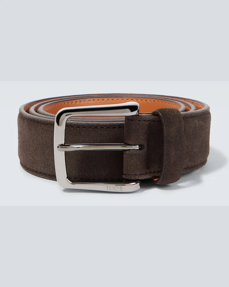 TOD'S Gürtel aus Veloursleder Braun