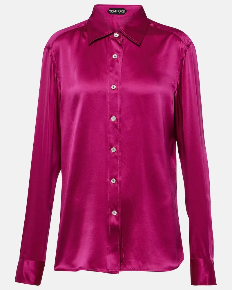 Tom Ford Hemd aus Seidensatin Rosa