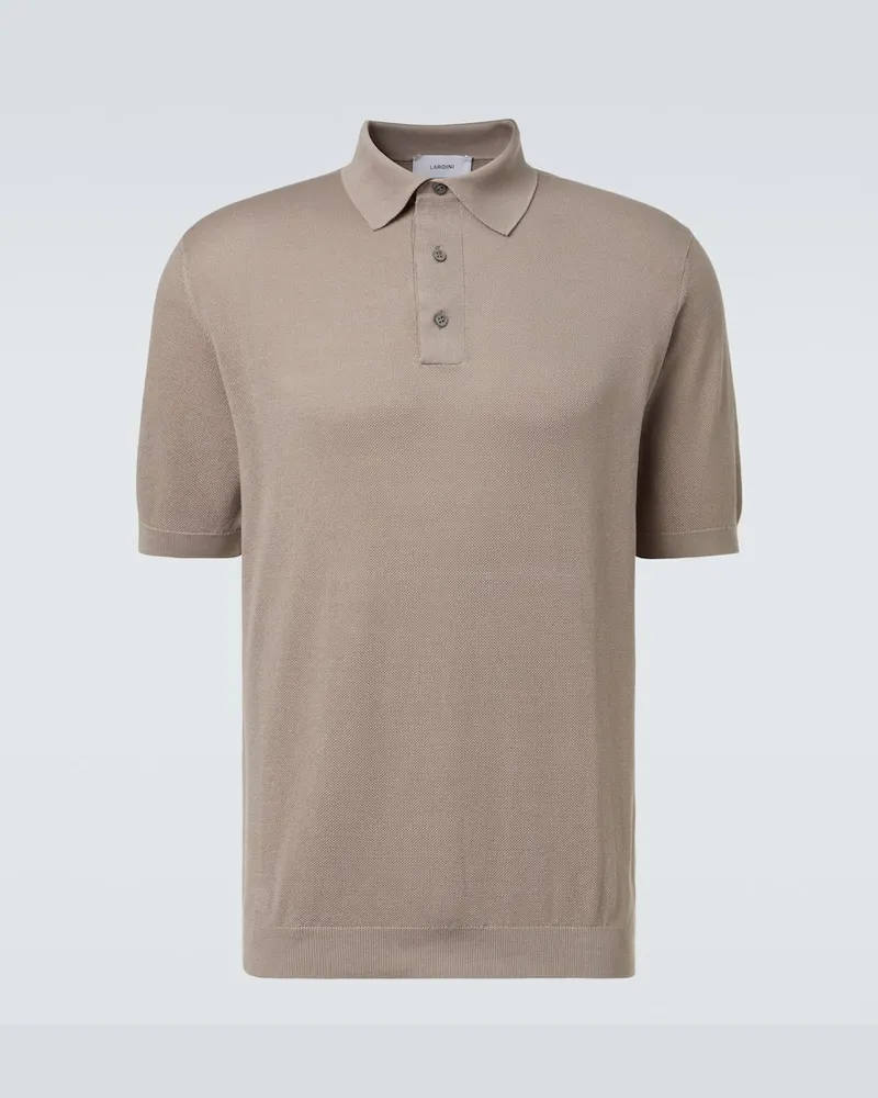LARDINI Polohemd aus Baumwoll-Piqué Beige