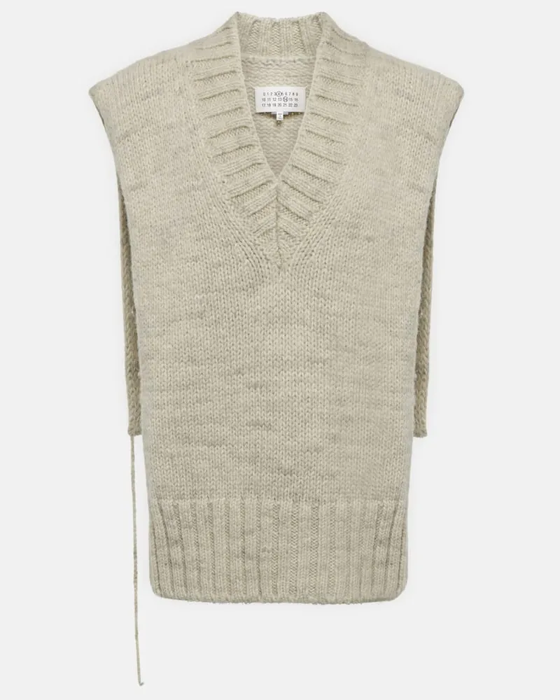 Maison Margiela Pullunder aus einem Alpakawollgemisch Grün