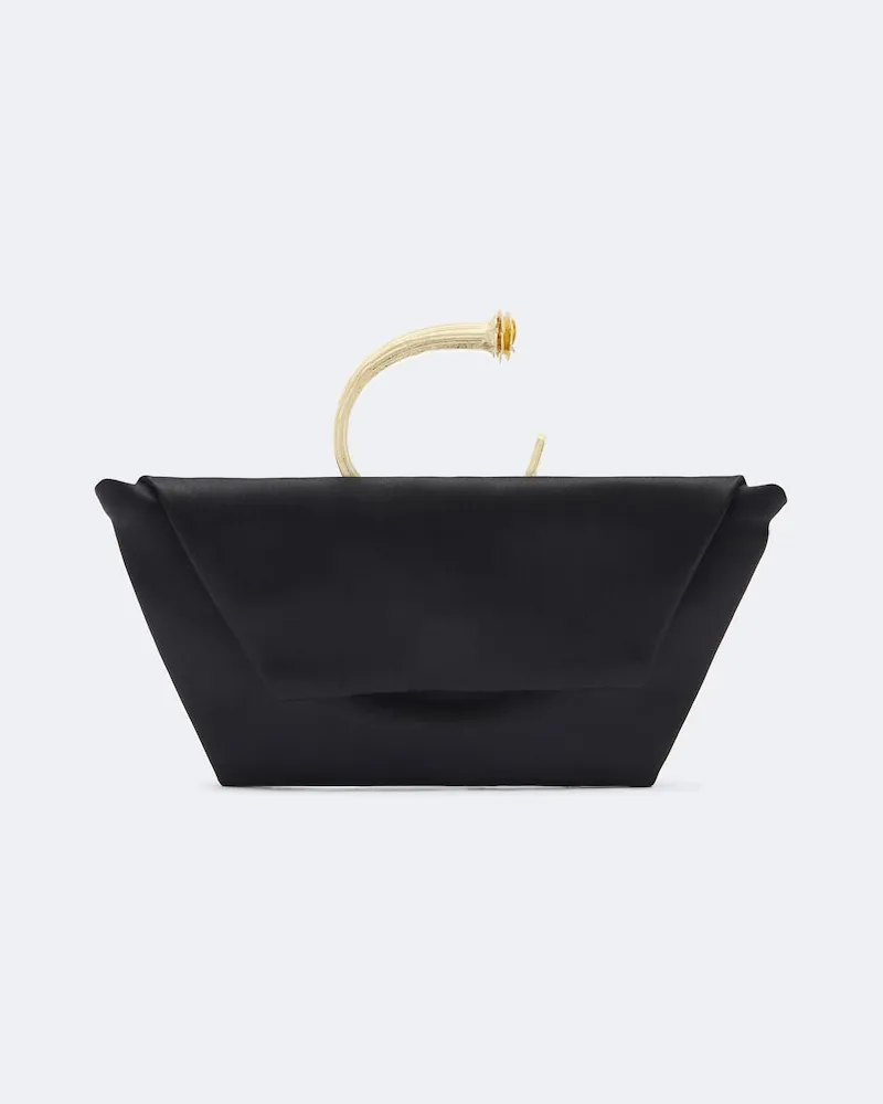 Magda Butrym Clutch Bracelet aus Satin Schwarz