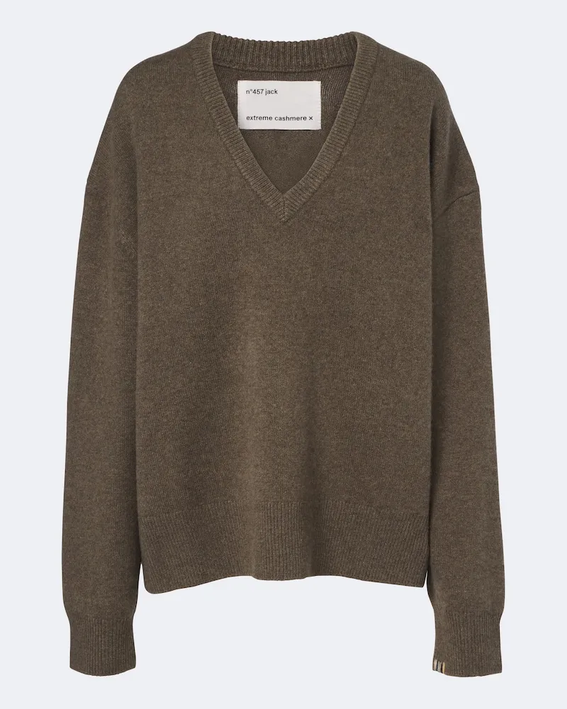extreme cashmere Pullover N°457 Jack aus einem Kaschmirgemisch Grün
