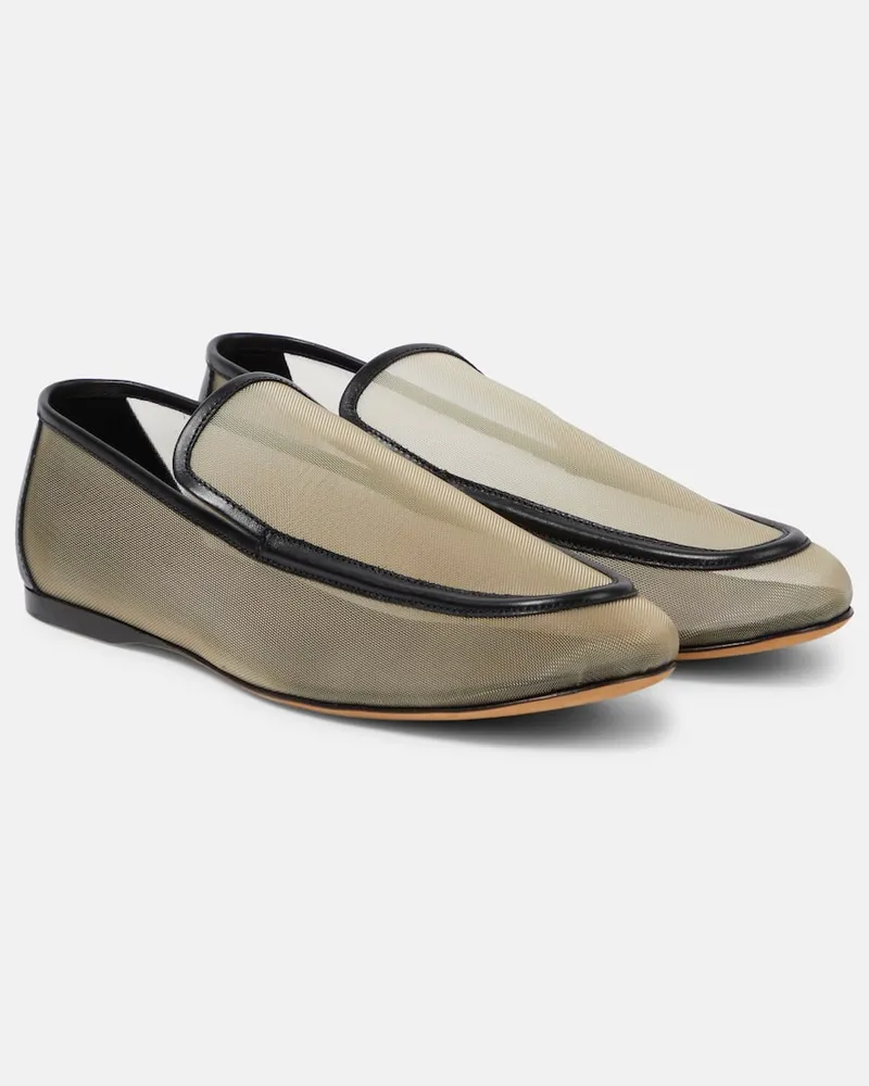 KHAITE Loafers Alessia aus Mesh mit Leder Neutral