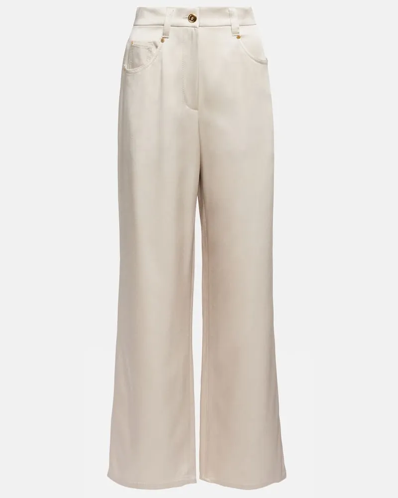 Brunello Cucinelli Weite Hose Weiß