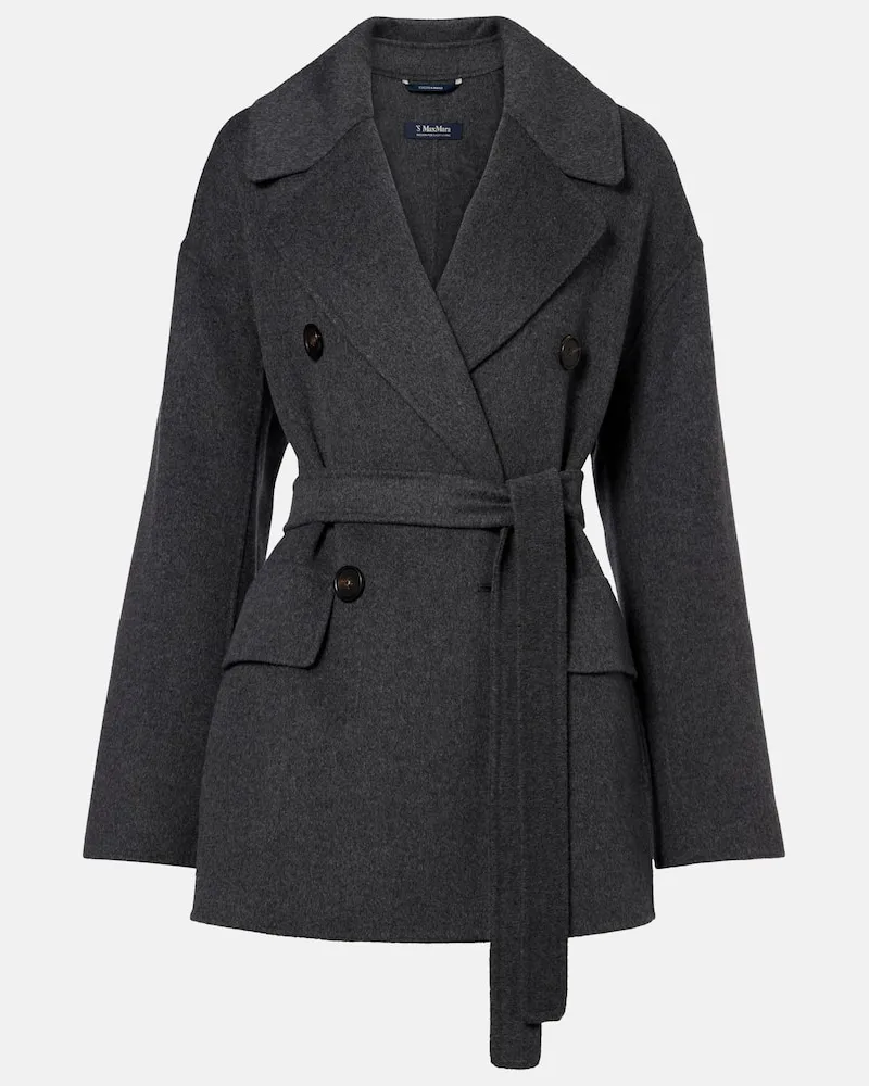 Max Mara Mantel Ornella aus Schurwolle Grau