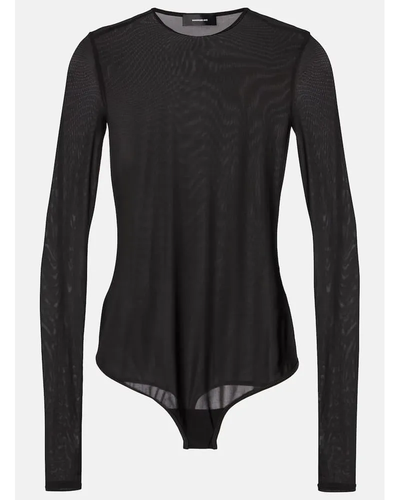 WARDROBE.NYC Body aus Mesh Schwarz