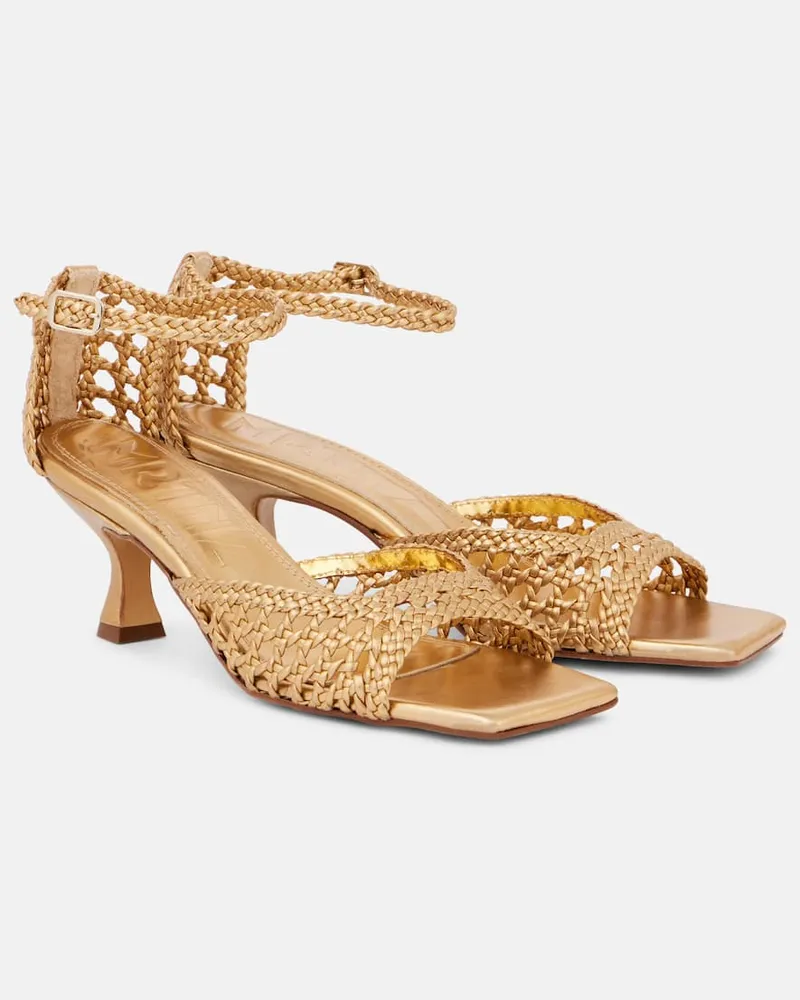 SOULIERS MARTINEZ Sandalen Veronica 55 aus Metallic-Leder Gold