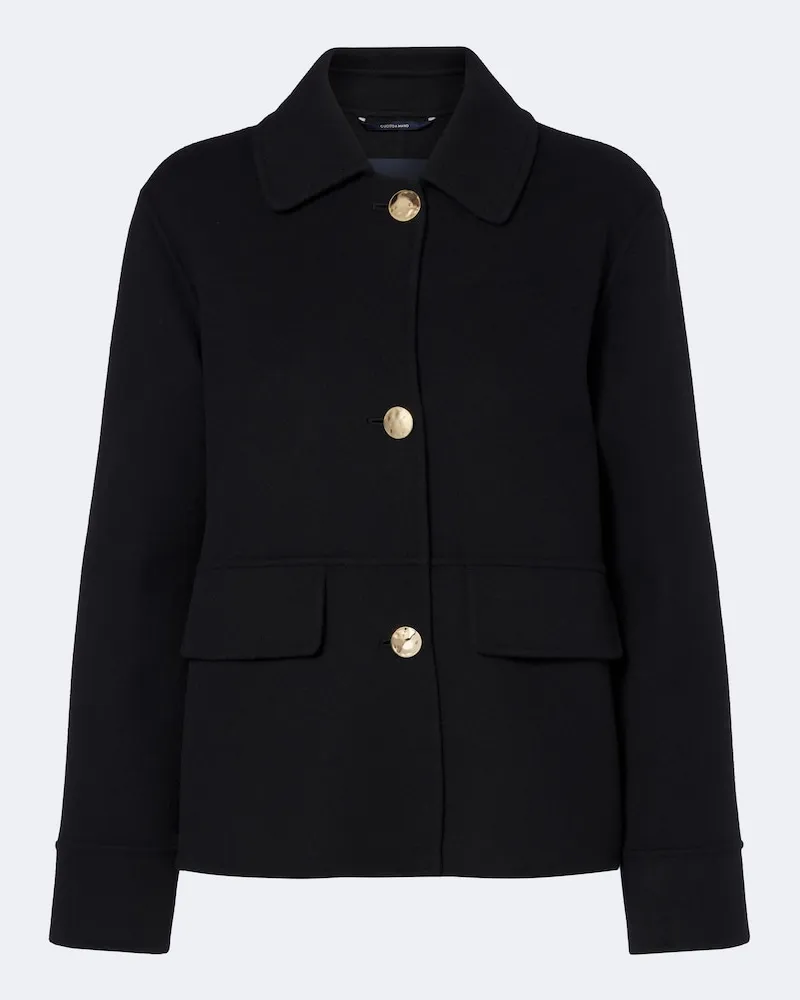 Max Mara Jacke aus Schurwolle Schwarz