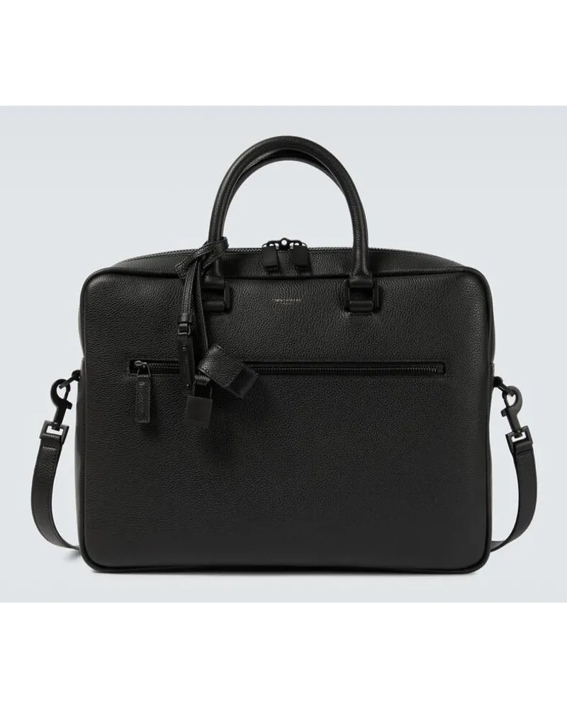 Saint Laurent Aktentasche Sac de Jour aus Leder Schwarz