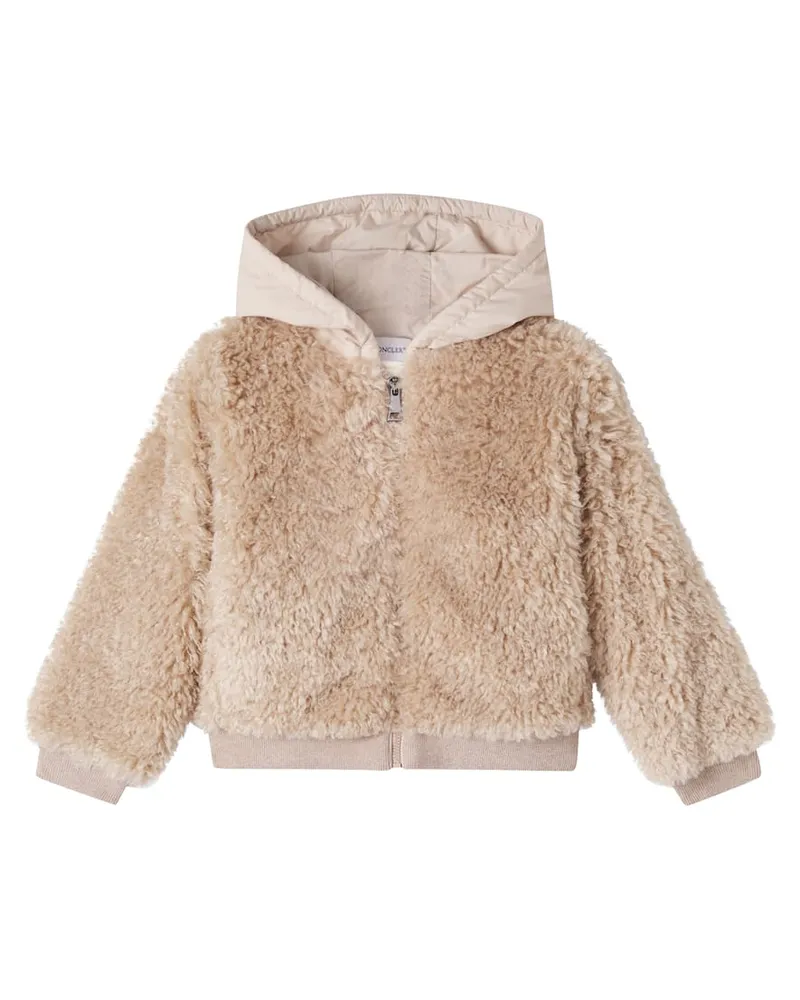 Moncler Jacke aus Faux Fur Beige