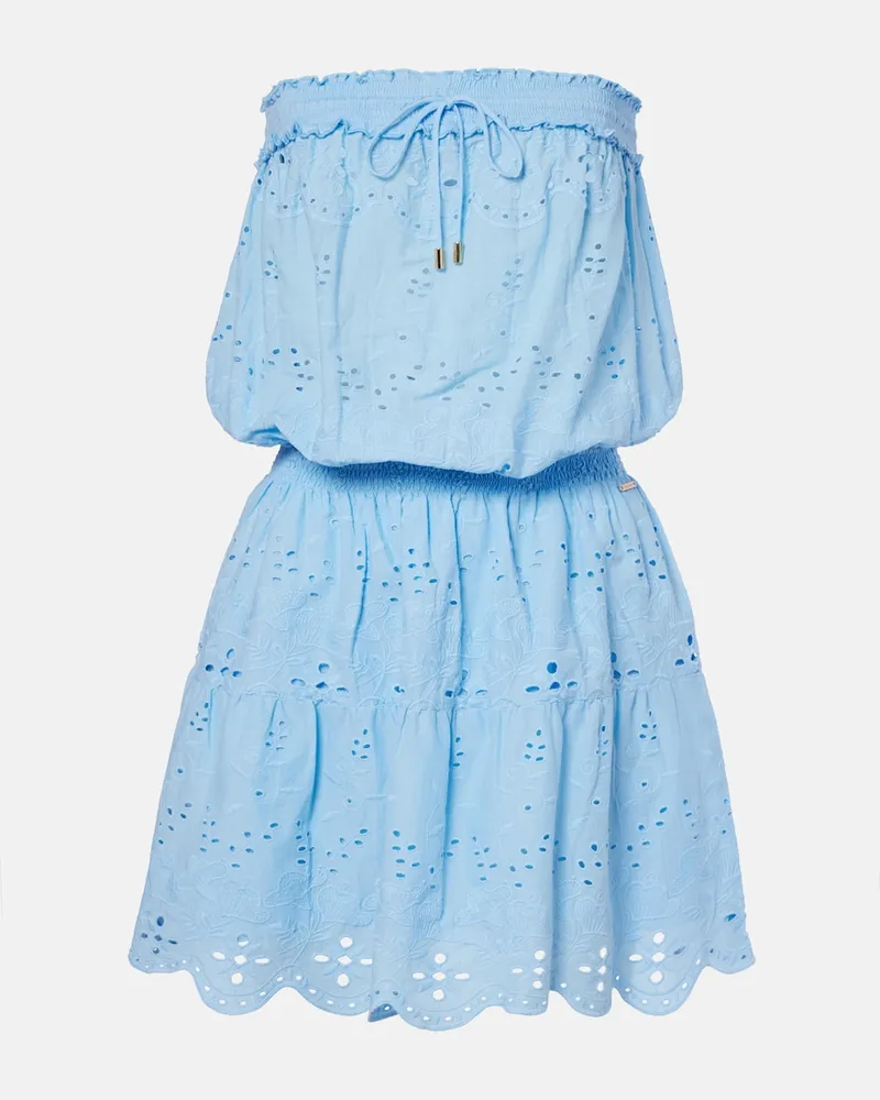 Melissa Odabash Minikleid Colette aus Baumwolle Blau