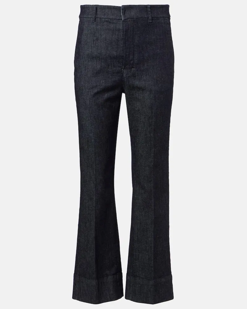 Max Mara High-Rise Straight Jeans Fresis Blau