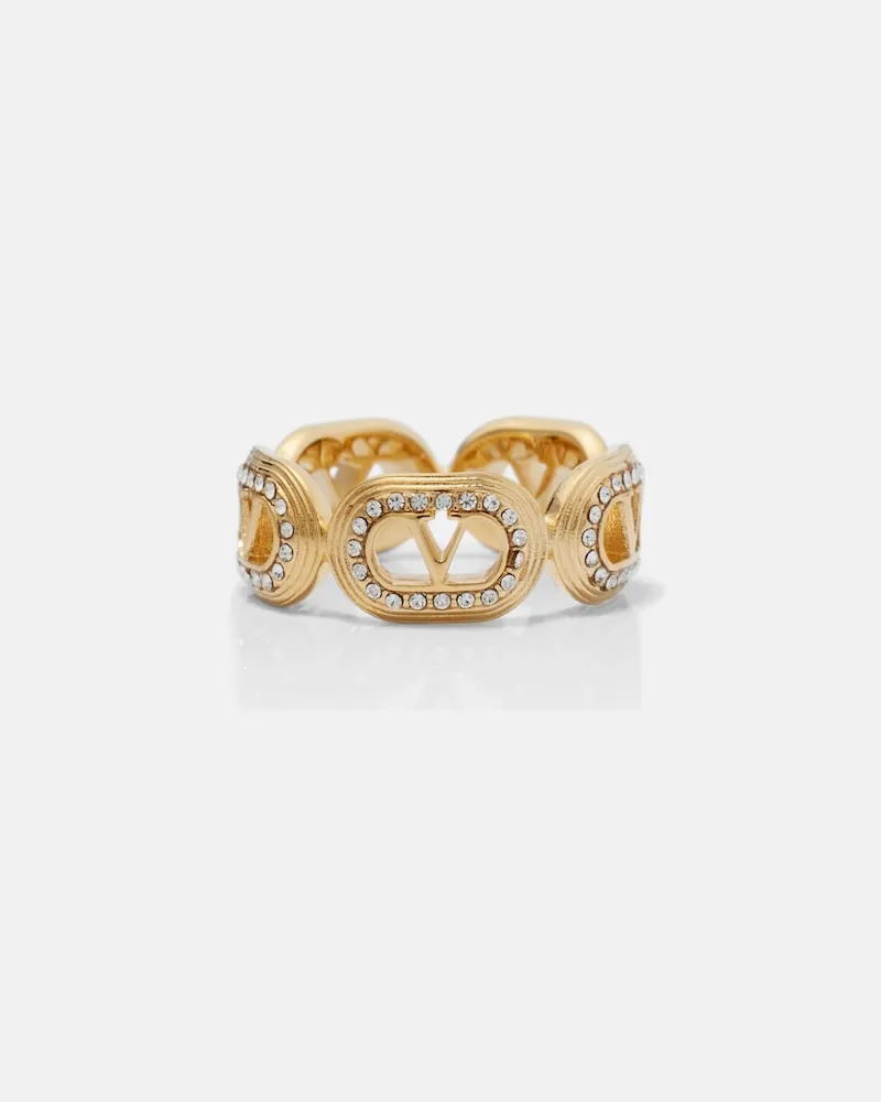 Valentino Garavani Ring Ovalette mit Swarovski®-Kristallen Gold