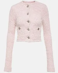 Balenciaga Cropped-Cardigan aus einem Baumwollgemisch Pink