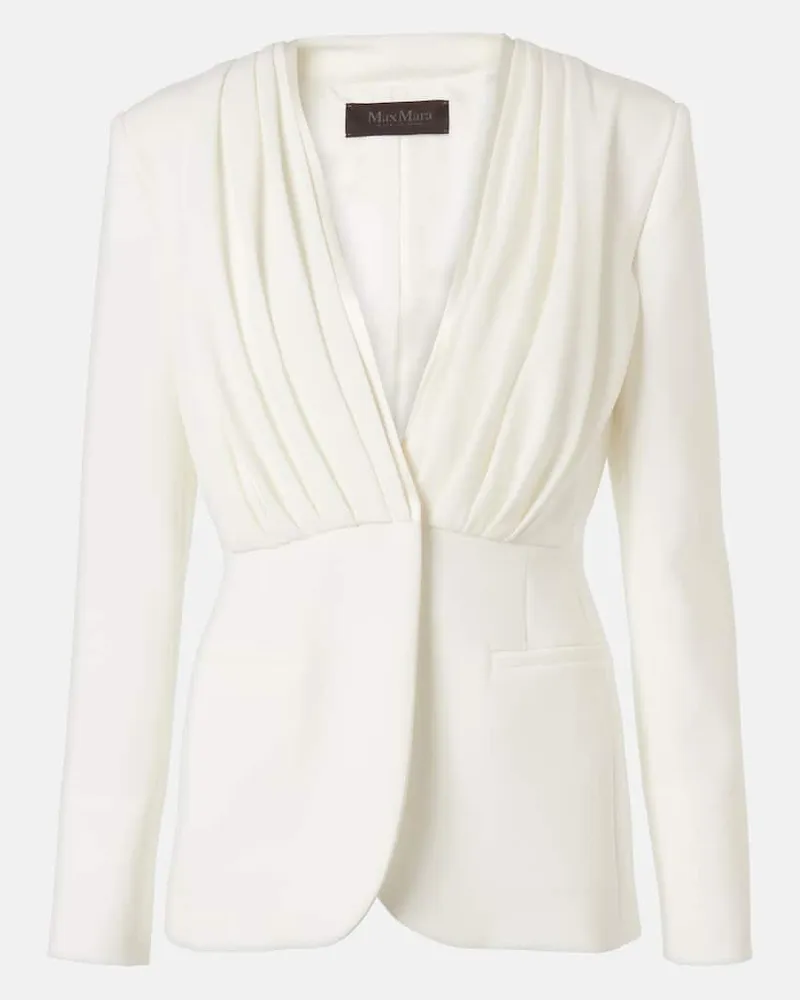 Max Mara Jacke Gradi aus Crêpe Weiß