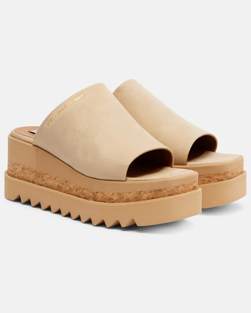 Stella McCartney Plateau-Pantoletten Sneak Elyse Beige