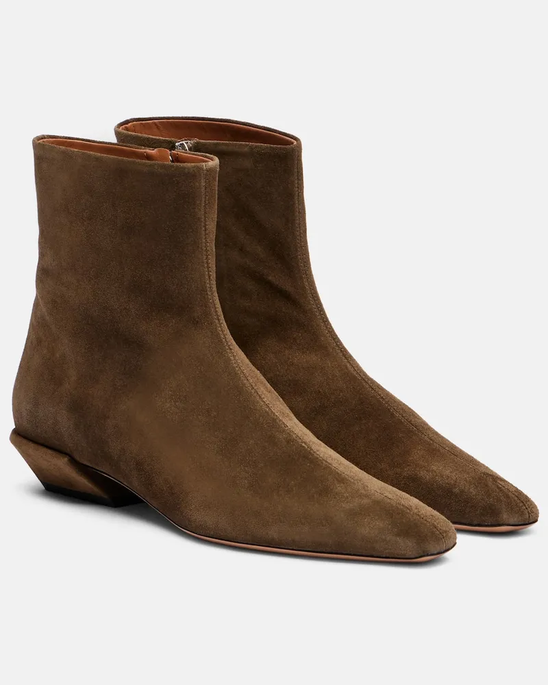 Paris Texas Ankle Boots Bettina 25 aus Veloursleder Braun
