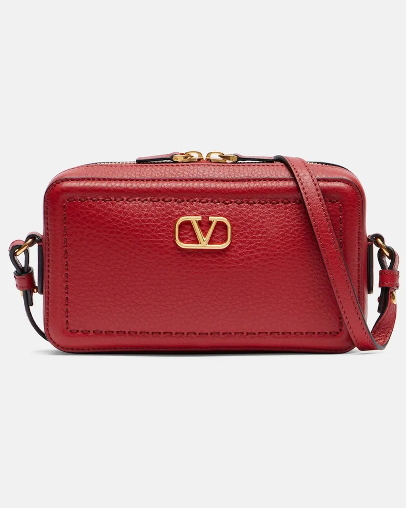 Valentino Garavani Schultertasche Alltime Small aus Leder Rot