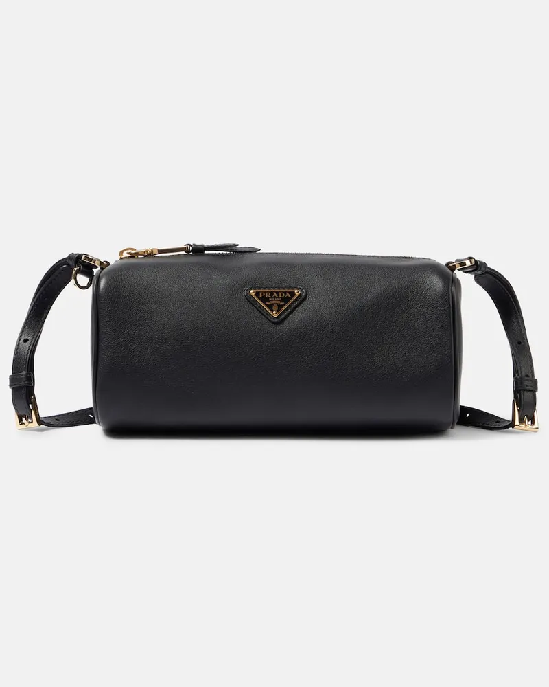 Prada Schultertasche Mini aus Leder Schwarz