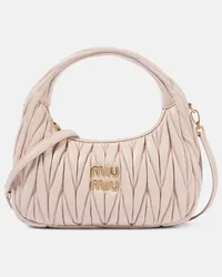 Miu Miu Schultertasche Wander Small aus Leder Pink