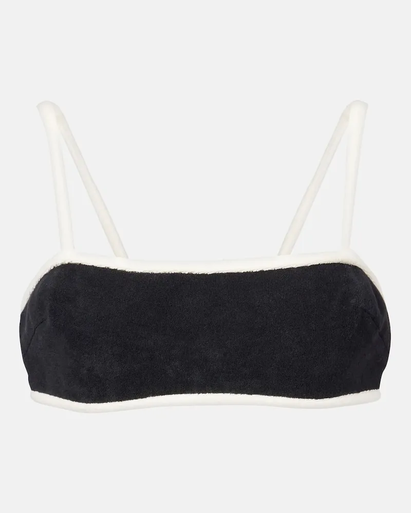Adriana Degreas Top aus Frottee Schwarz