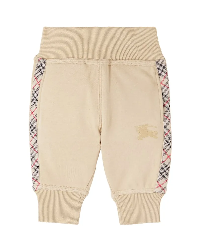 Burberry Baby Jogginghose Burberry Check aus Baumwolle Beige