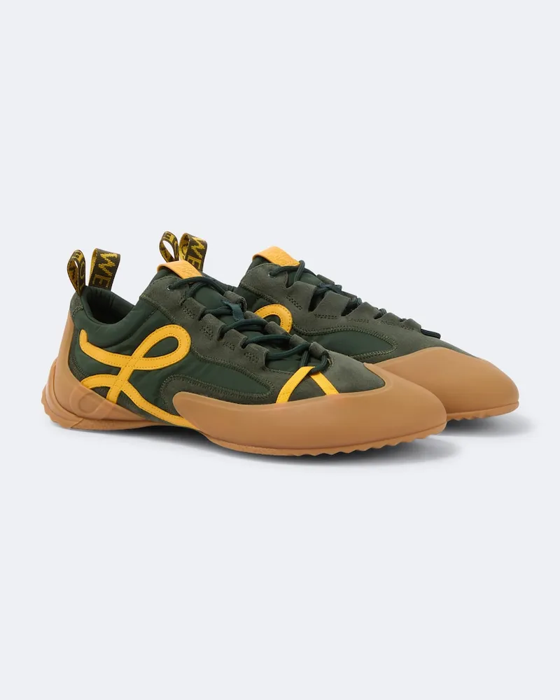 Loewe Sneakers Grip mit Veloursleder Grün