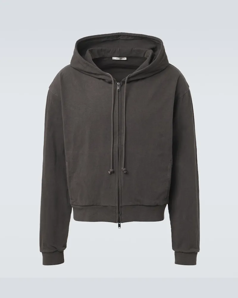 The Row Kapuzenjacke Mabon aus Baumwoll-Jersey Grau