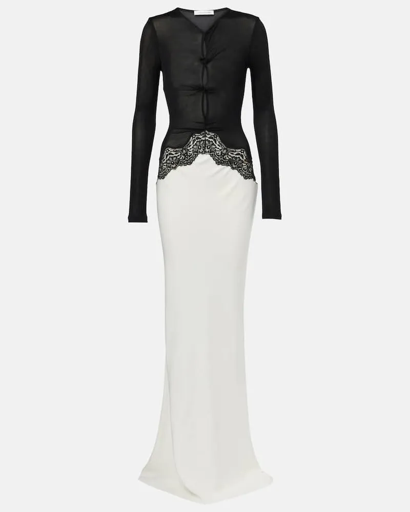 Christopher Esber Maxikleid mit Spitze Schwarz