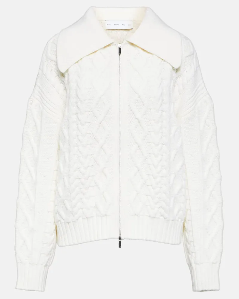 Proenza Schouler White Label Cardigan aus Wolle Weiß