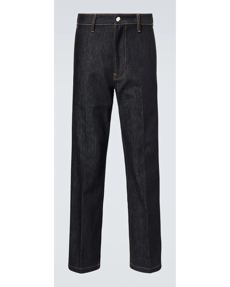 Gucci Mid-Rise Straight Jeans Blau