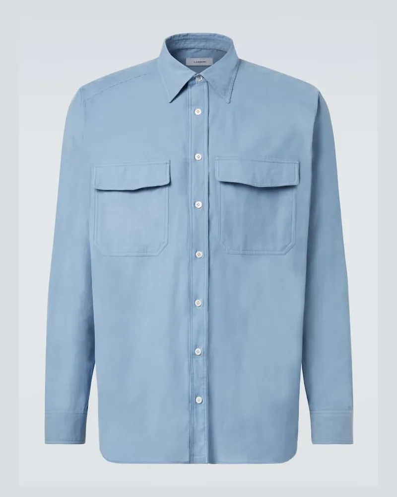 LARDINI Hemd aus Baumwolle Blau