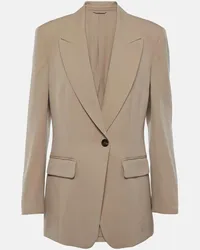 Brunello Cucinelli Blazer aus einem Wollgemisch Beige