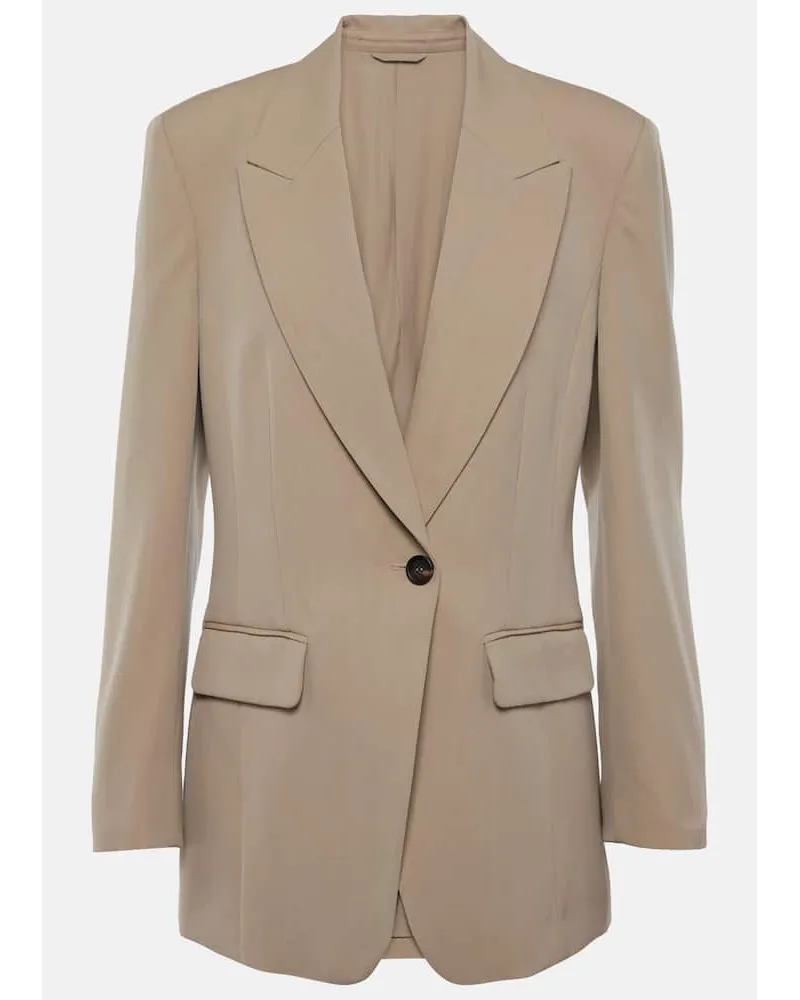 Brunello Cucinelli Blazer aus einem Wollgemisch Beige