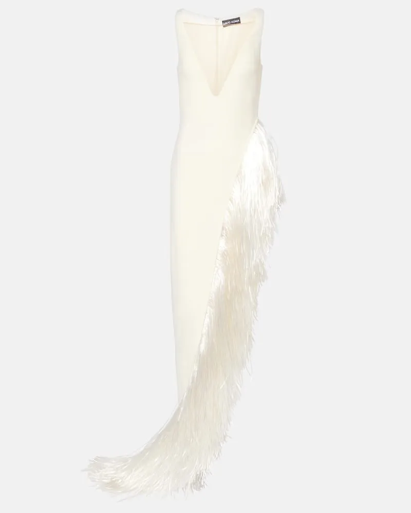 David Koma Robe aus Cady Weiß