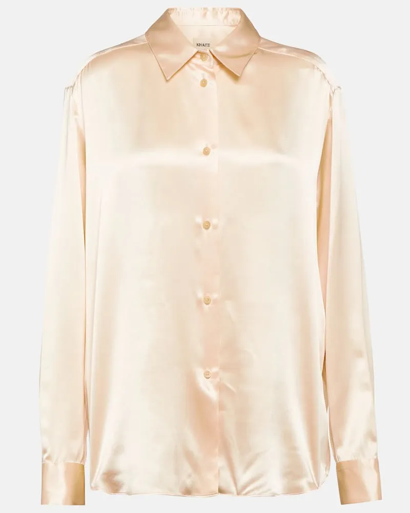 KHAITE Hemd Argo aus Seiden-Charmeuse Neutral