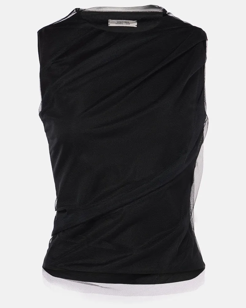 Dorothee Schumacher Top aus Tüll Schwarz