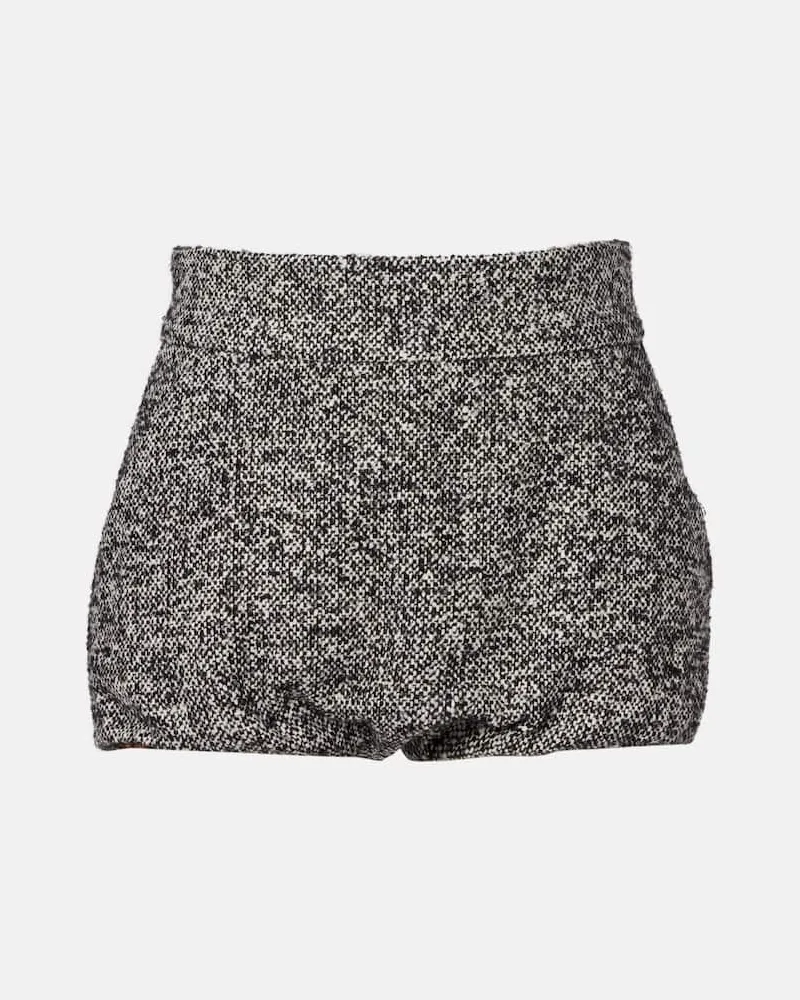 Dolce & Gabbana High-Rise Shorts aus Tweed Multicolor