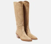 Westernstiefel 45 aus Veloursleder