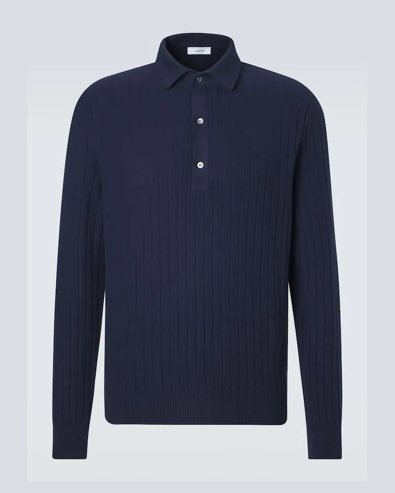LARDINI Polopullover aus Baumwolle Blau