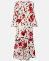 Dorothee Schumacher Midikleid Floral Ease aus Leinen Multicolor