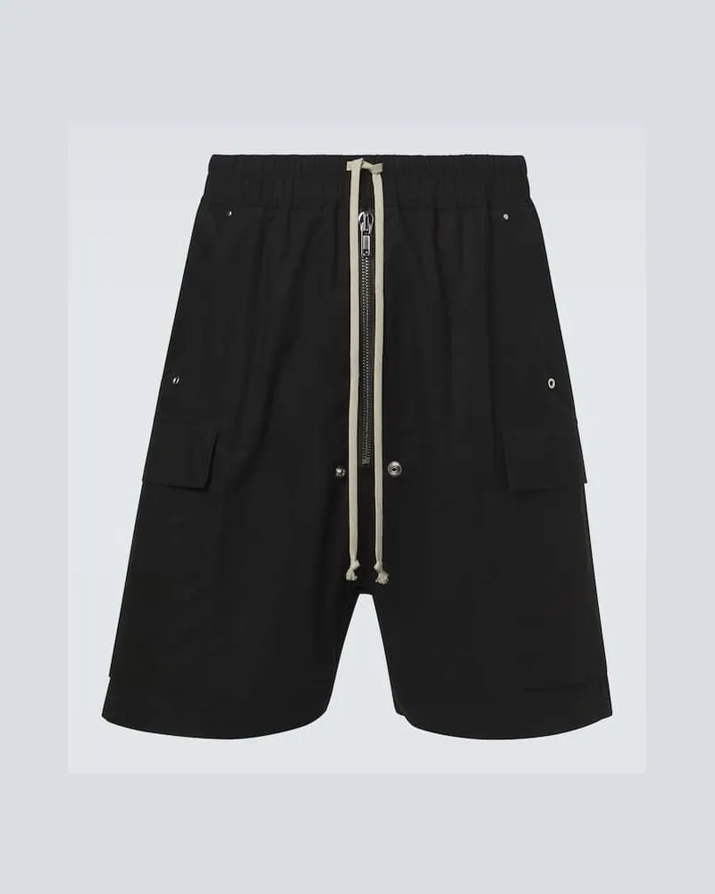 Rick Owens Shorts Cargobela aus Baumwolle Schwarz
