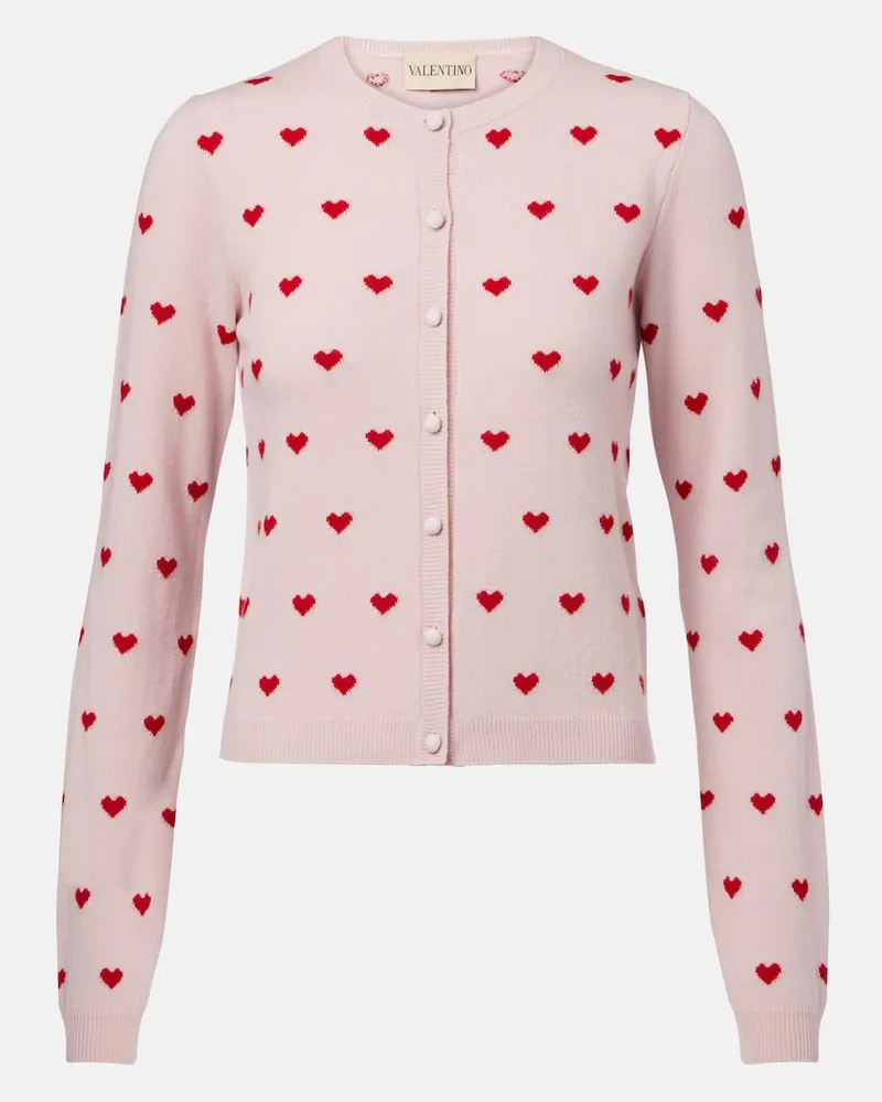 Valentino Garavani Cardigan aus Schurwolle Pink